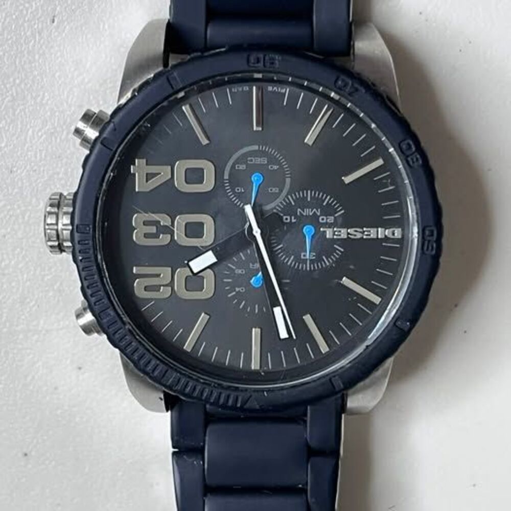 Diesel DZ4255 Oversized Chronograph Black Silicone Men’s Watch 58mm